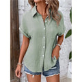 Camisa Social Feminina Gola Careca