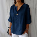 Camisa Social Feminina Gola V