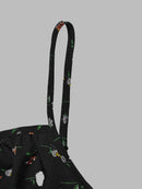 Vestido Midi Floral Boêmio sem Manga
