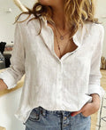 Camisa Social Feminina Gola Francesa