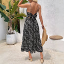 Vestido Longo Listrado com Amarração nas Costas