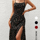 Vestido Midi Floral Boêmio sem Manga