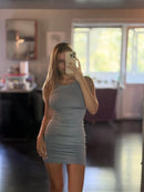 Vestido Mini Transpassado Estilo Y2K