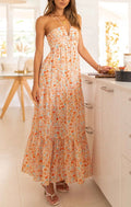Vestido Longo Floral Ombro a Ombro