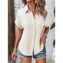 Camisa Social Feminina Gola Careca