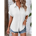 Camisa Social Feminina Gola Careca