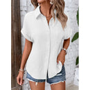 Camisa Social Feminina Gola Careca