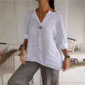 Camisa Social Feminina Gola V