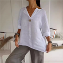 Camisa Social Feminina Gola V