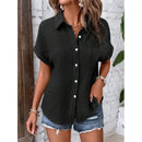 Camisa Social Feminina Gola Careca