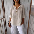 Camisa Social Feminina Gola V