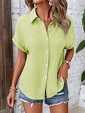 Camisa Social Feminina Gola Careca