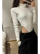 Body Feminino Gola Alta Recorte Vazado