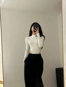 Body Feminino Gola Alta Recorte Vazado