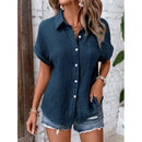 Camisa Social Feminina Gola Careca
