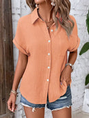 Camisa Social Feminina Gola Careca