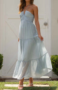 Vestido Longo Floral Ombro a Ombro