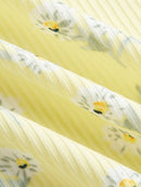 Vestido Mini Canelado Floral com Amarração