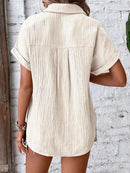 Camisa Social Feminina Gola Careca